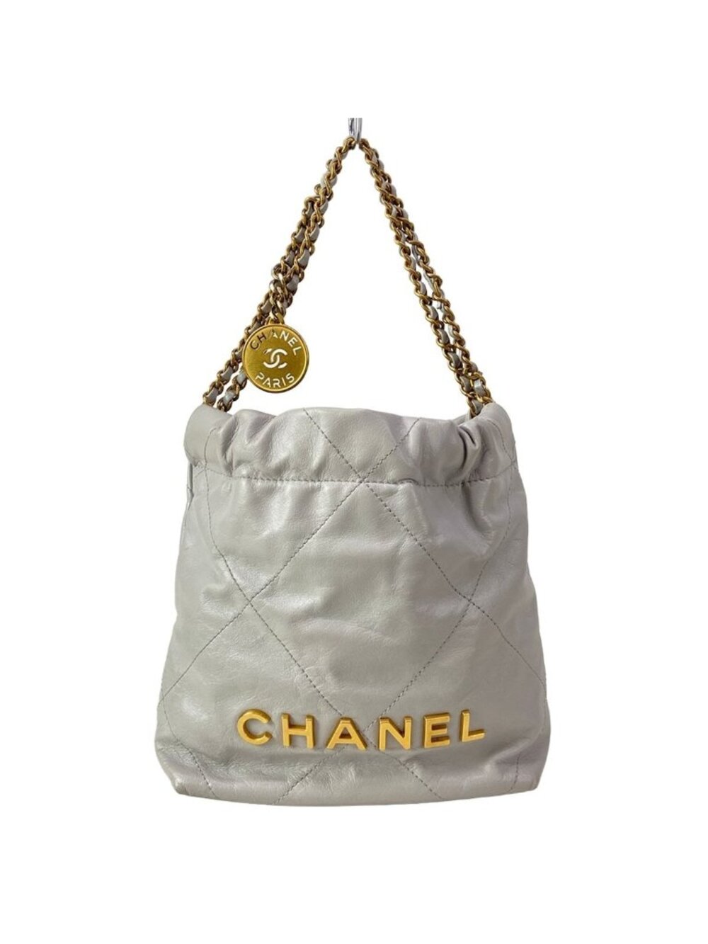 Chanel Handbag 22 Mini Nadof Light Gray